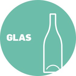 DropBucket Sorteringsklistermärke | Glas | Ø25 cm