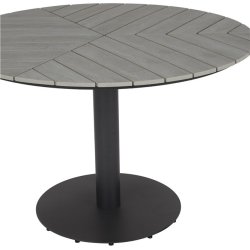 Hector Trädgårdsbord Ø113 cm, metall/nonwood, grå