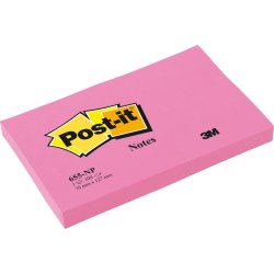 Post-it memoblok 76 x 127mm, neonpink