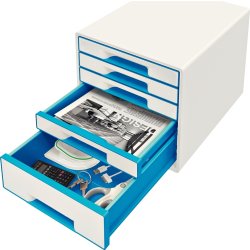 Leitz Wow Cube förvaringsbox, 5 lådor, blå