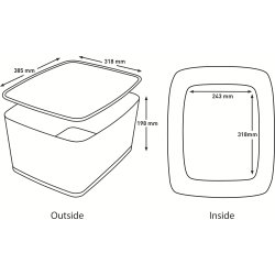 Leitz MyBox förvaringsbox Large vit/grå