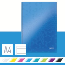 Leitz WOW anteckningsbok | A4 | Linjerad | Blå