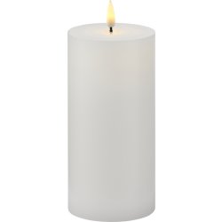 Sille Exclusive LED Ljus, Ø7,5 x H15 cm, Vit