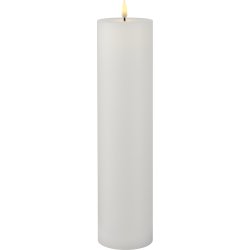 Sille Exclusive LED Ljus, Ø7,5 x H30 cm, Vit