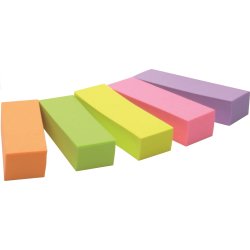 Post-it indexfaner 5 mix, 500 strips, neon farver