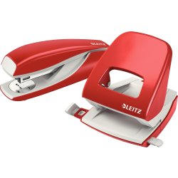 Leitz 5502 häftapparat, röd