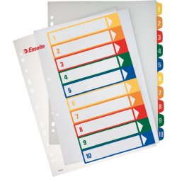 Esselte Maxi register A4, 1-10, til print