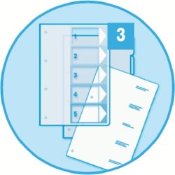 Esselte Maxi register A4, 1-12, til print
