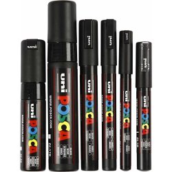 Posca Marker Set | 6 linjebredder | Svart