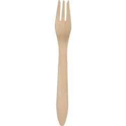 Gaffel i björkträ, Premium, 18,2 cm, 100 st