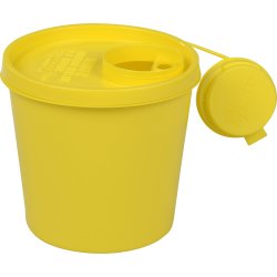 Uson kanylbehållare | Rund och låg | Gul | 1500 ml