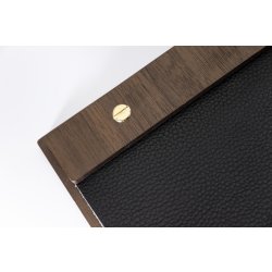 Securit Walnut Leather Menyhållare | A4