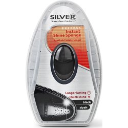 Silver skokräm | Instant Shine Sponge | Svart