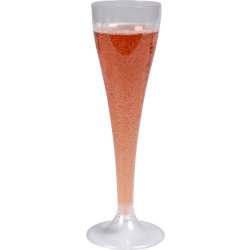 Champagneglas, PS, Klar, 10 cl, 12 st
