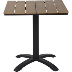 Mads Cafébord 70x70 cm, Svart/polywood