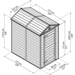 Palram Canopia SKYLIGHT 2,1 m2 Skjul, midnattsgrå