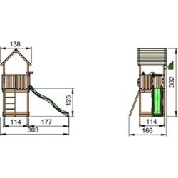 Jungle Gym Club lektorn inkl. rutschkana