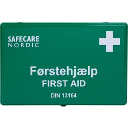 Första hjälpen-låda med innehåll
