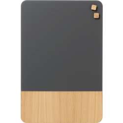 NAGA Glassboard tavla med ekfanér 40x60 cm | grå