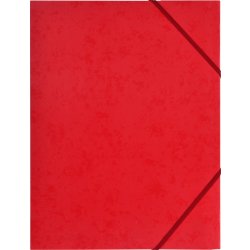 Budget snoddmapp med klaff, kartong, röd