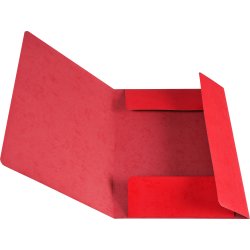 Budget snoddmapp med klaff, kartong, röd