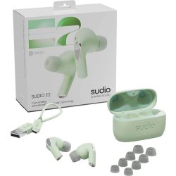 SUDIO E2 trådlösa hörlurar, gröna