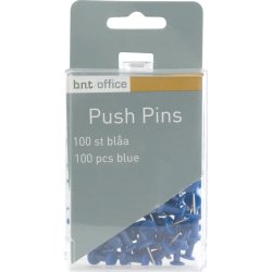 Office Push Pins kartnålar | Blå | 100 st.