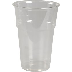 Plastglas, PLA, Genomskinlig, 40 cl, 50 st.