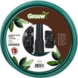 Grouw trädgårdsslang med kopplingssats, 1/2''