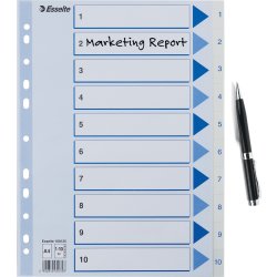 Register Esselte A4 1-10 Plast Vit