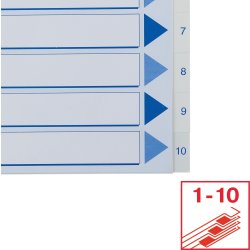 Register Esselte A4 1-10 Plast Vit