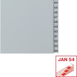 Register Esselte A4, 1-54 Grå plast