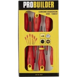 Probuilder skruvmejselsats VDE, isolerar t. 1000V