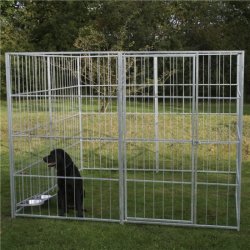 Hundgård mellanmodell | 7 sidomoduler + dörrmodul