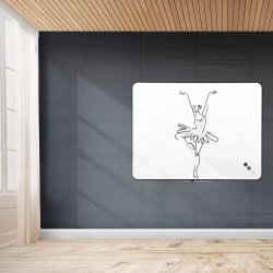 Naga Magnetisk whiteboard utan ram | 117x150 cm