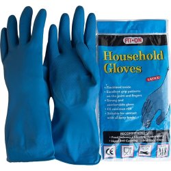 Gummihandskar | Återanvändbara | Medium | Blå