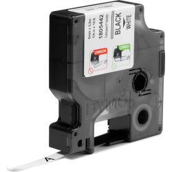 Dymo RHINO Permanent Polyester 6mm, svart på vitt