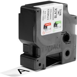 Dymo RHINO Permanent Polyester 24mm, svart på vit