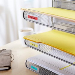 Dymo D1 märktejp 6mm, svart på gul