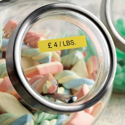 Dymo D1 märktejp 6mm, svart på gul