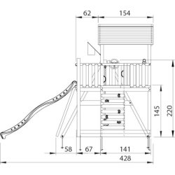 Jungle Gym Chalet 2.1 lektorn, gungor+rutschkana.