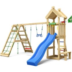 Jungle Gym Totem lektorn, klättring+blå rutsch