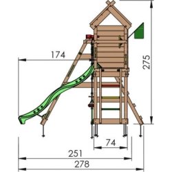 Jungle Gym Resort lektorn, klättring&röd rutsch