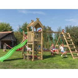 Jungle Gym Teepee lektorn, klättring + grön rutsch