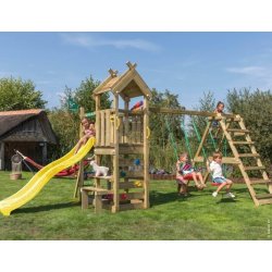 Jungle Gym Teepee lektorn, klättring + gul rutsch