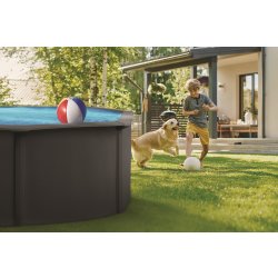 Pool Basic 490 x 360 x 120 cm - antracitgrå