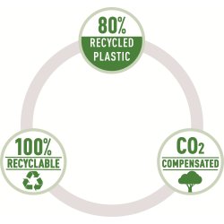 Leitz Recycle projektmapp | A4 | 3-flikig | Röd
