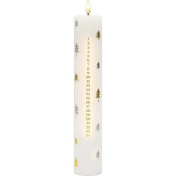 Sirius Sille kalenderljus | Vit/silver