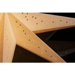 Pappersstjärna, Hängande, Mönster, Ø60 cm, vit