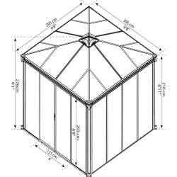Palram Canopia Palermo 3000 förslutningssystem